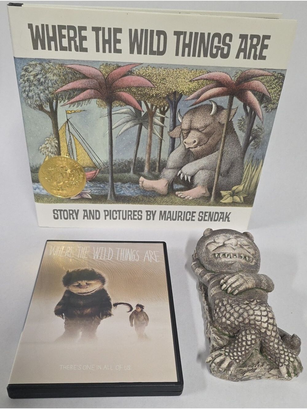 Rare Prager 1997 Figurine Moishe - Where The Wild Things Are, Book & DVD Lot